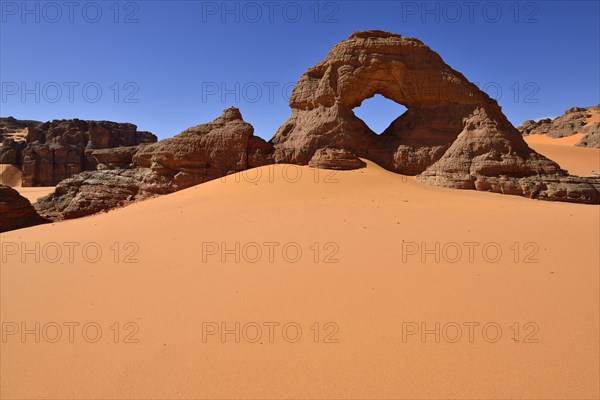 Natural arch with window at Oued el Berdj