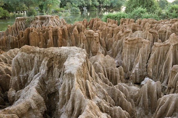 Erosion on the banks of the Zambezi River