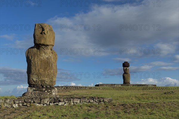 Moais at the Tahai ceremonial complex