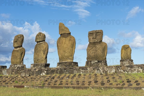 Moais at the Tahai ceremonial complex