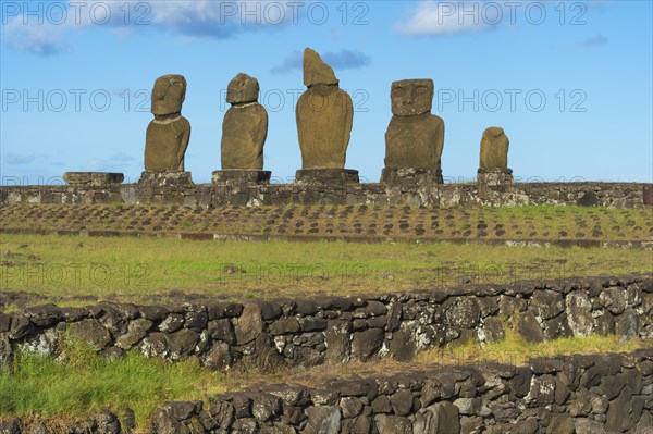 Moais at the Tahai ceremonial complex