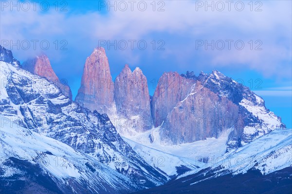 Cuernos des Paine and the Torres in the morning