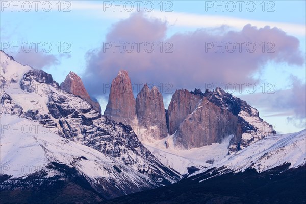 Cuernos des Paine and the Torres in the morning