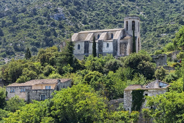 Medieval village of Oppede-le-Vieux with the Notre-Dame-d'Alidon Church