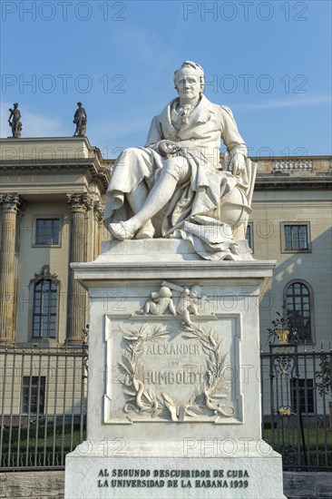 Alexander von Humboldt statue in front of Humboldt University