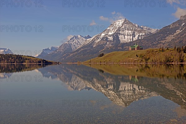 Middle Waterton Lake with Prince of Wales Hotel