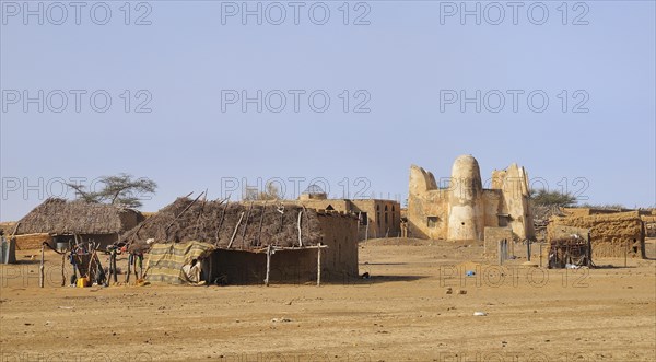 Small town with a mosque in Bogue