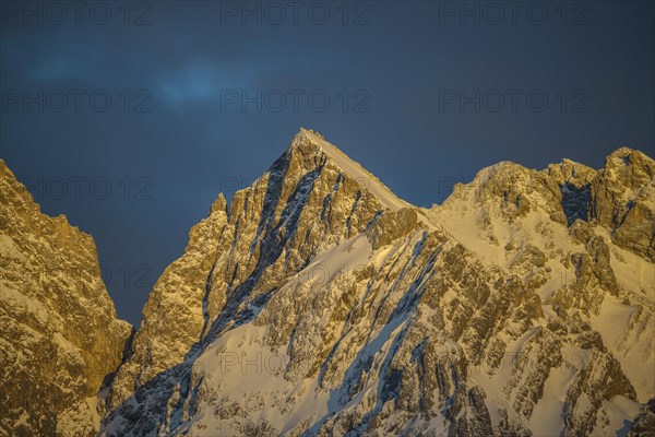 View from Fernpass on Mieminiger mountains in winter