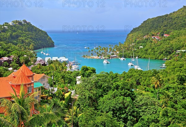 Overview of Marigot Bay near Castries