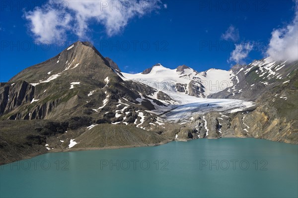 Turquoise reservoir lake