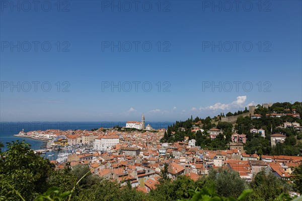 Cityscape with lighthouse and Cathedral of St. George