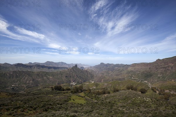 View from Cruz de Tejeda to the mountains