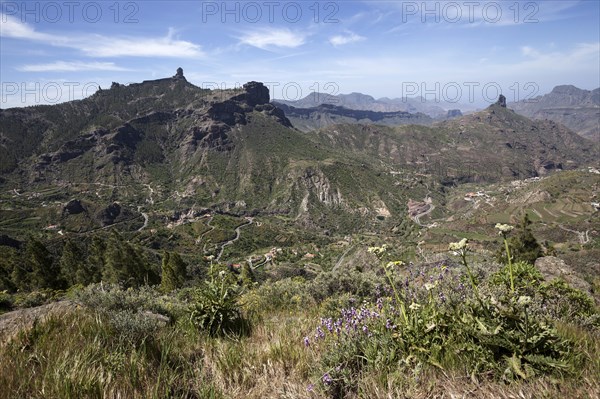 View from Cruz de Tejeda to the mountains