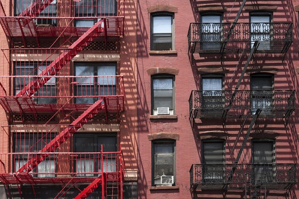 Building with fire escapes