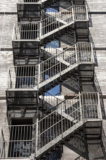 Building with fire escapes