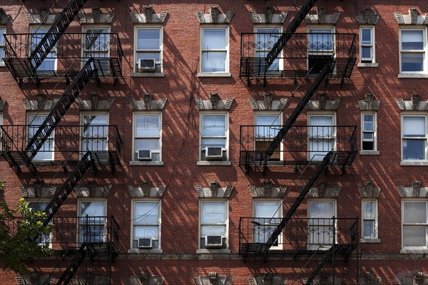 Building with fire escapes