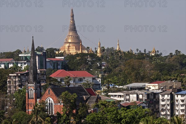 View of the Shwedagon Pagoda