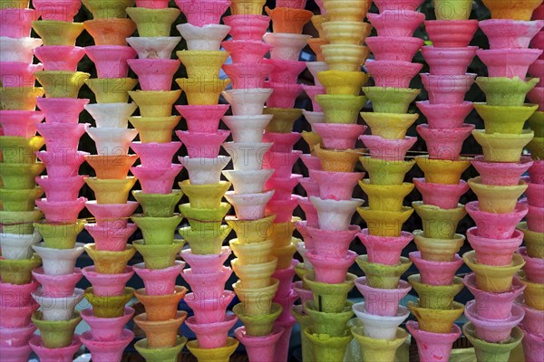 Colorful ice cream cones