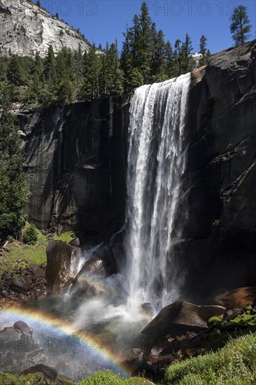 Waterfall with rainbow