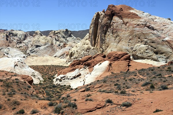 Coloured sandstone formations