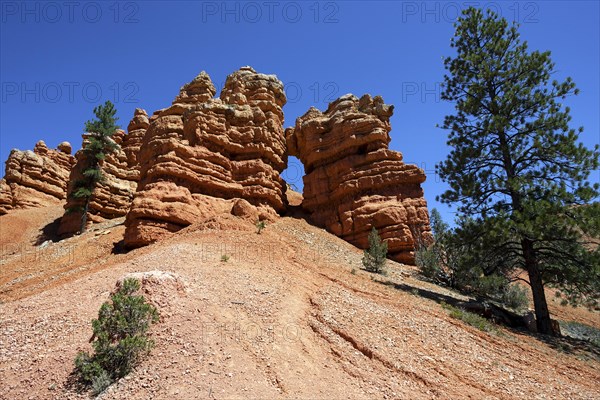 Rock formations created by erosion