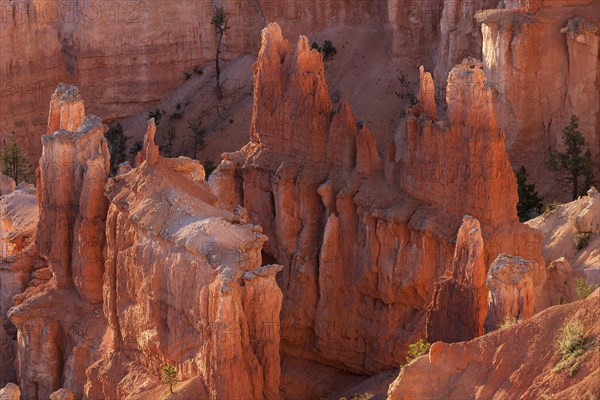 View of coloured rock formations