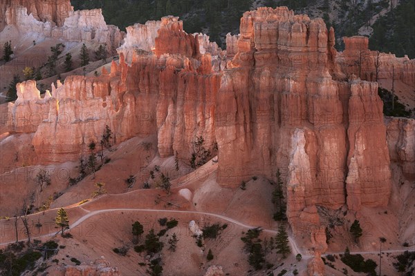 View of coloured rock formations