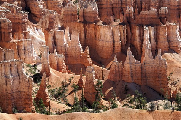 View of coloured rock formations from Sunset Point