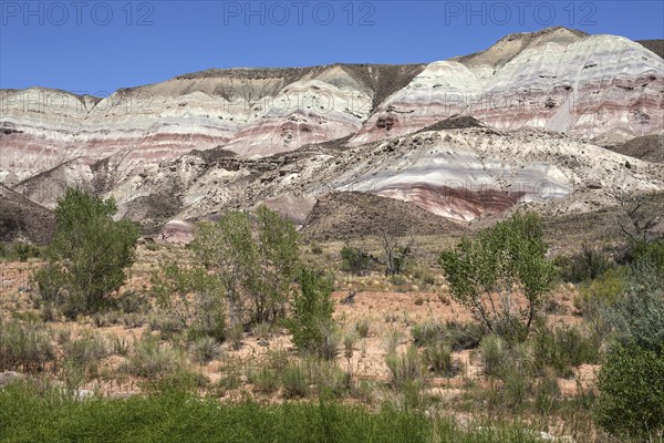 Coloured rock formations on Utah State Route 24