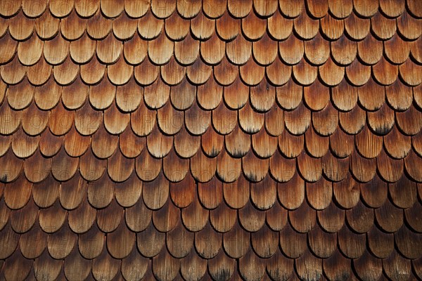 Wooden shingles on a farmhouse