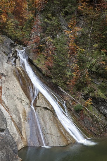 Waterfall at the lower entrance to Starzlachklamm