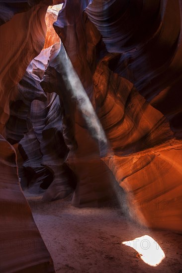 Colourful sandstone formations with light