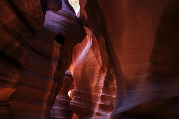 Colourful sandstone formations with light