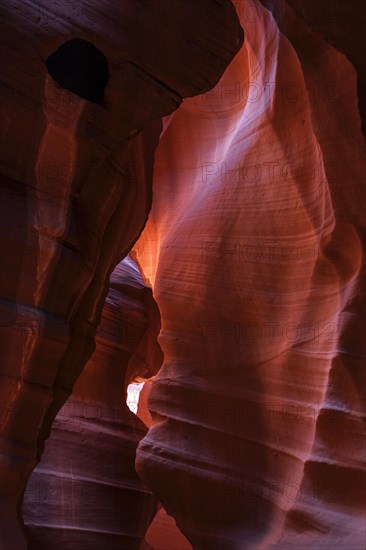 Colourful sandstone formations with light