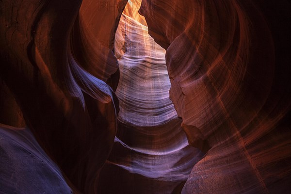 Colourful sandstone formations with light