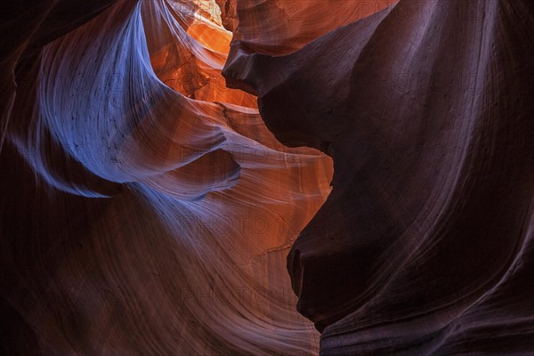 Colourful sandstone formations with light