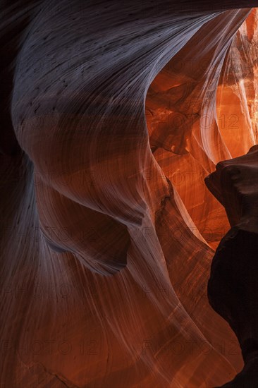 Sandstone formations in Upper Antelope Canyon