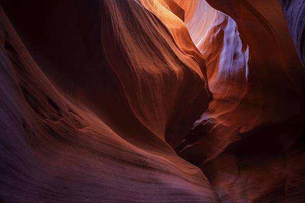 Colourful sandstone formations with light