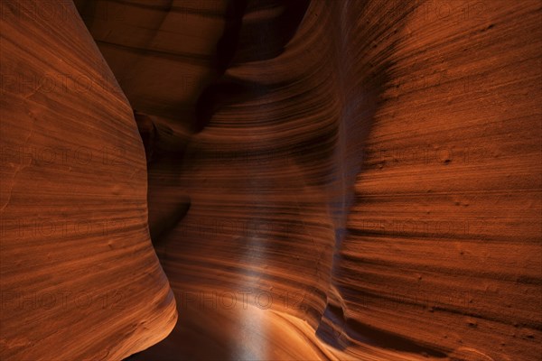 Colourful sandstone formations with light