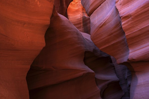 Sandstone formations in Upper Antelope Canyon