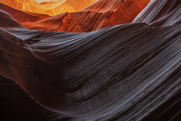 Sandstone formations in Upper Antelope Canyon