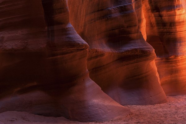 Sandstone formations in Upper Antelope Canyon