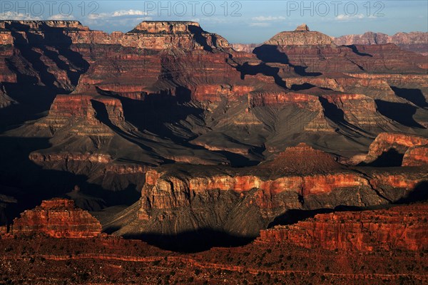 Rock formations in the evening light