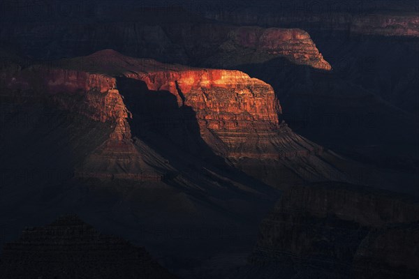 Rock formations in the evening light