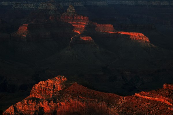 Rock formations in the evening light
