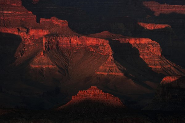 Rock formations in the evening light