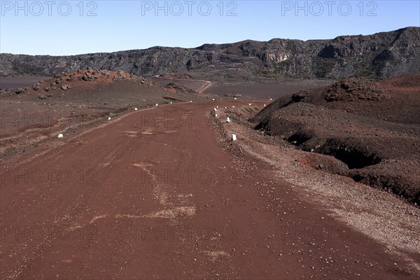 Road through volcanic landscape