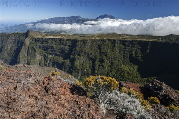 Landscape with clouds on the Route du Volcan