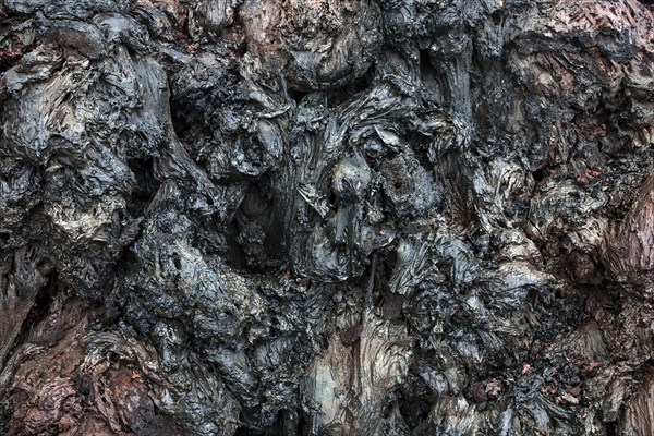 Solidified lava at the volcano Piton de la Fournaise