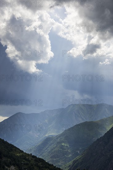 Clouds above mountains